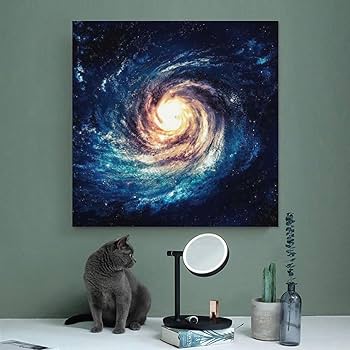 オリジナルハンドメイド 絵 無限大の宇宙の渦 endless-universe-with-stars-